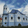 Blue Church Diamond Painting