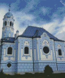 Blue Church Diamond Painting