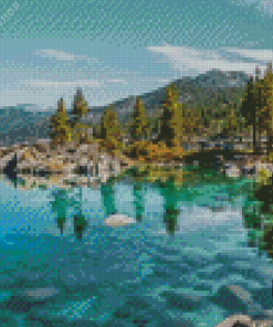 Blue Lake Tahoe California Diamond Painting