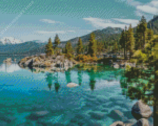 Blue Lake Tahoe California Diamond Painting