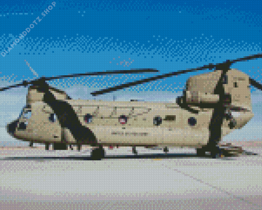 Boeing Chinook Helicopter Diamond Painting