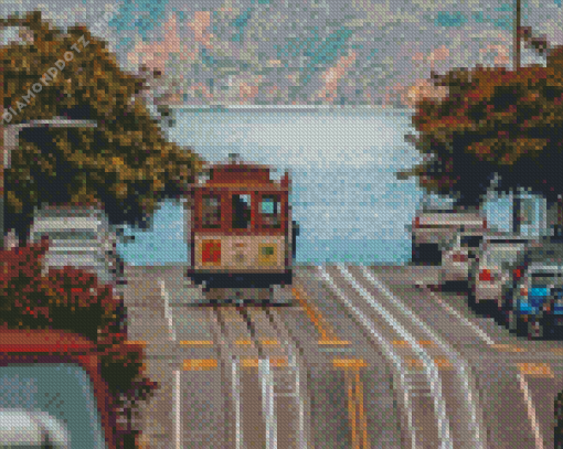 Cable Cars In San Francisco Diamond Painting