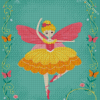 Cartoon Butterfly Ballerina Diamond Painting