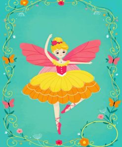 Cartoon Butterfly Ballerina Diamond Painting