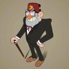 Cartoon Character Grunkle Stan Diamond Painting