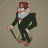 Cartoon Character Grunkle Stan Diamond Painting