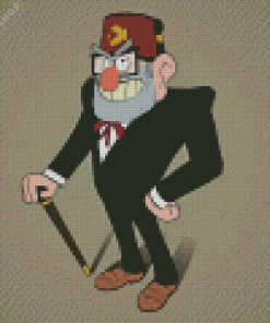 Cartoon Character Grunkle Stan Diamond Painting