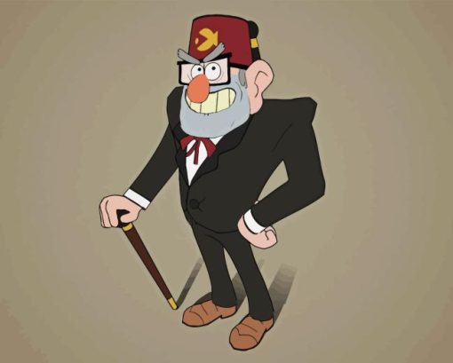 Cartoon Character Grunkle Stan Diamond Painting