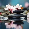 Cherry Blossom And Zen Stones Diamond Painting