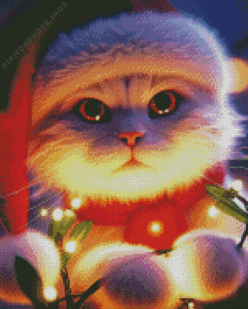 Christmas Cat Diamond Painting