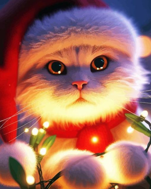 Christmas Cat Diamond Painting