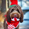 Christmas Labradoodle Puppy Diamond Painting