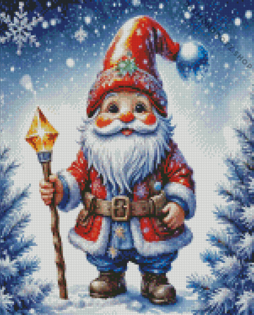 Christmas Dwarf Santa Diamond Painting