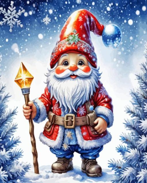 Christmas Dwarf Santa Diamond Painting