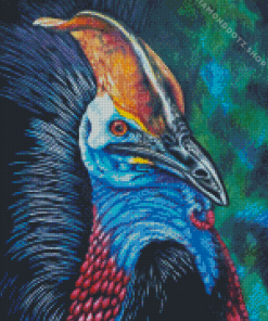 Colorful Cassowary Bird Diamond Painting