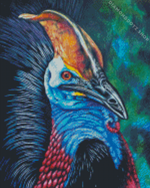 Colorful Cassowary Bird Diamond Painting