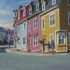 Colorful Houses In St Johns Diamond Painting