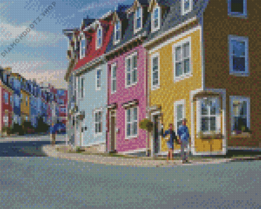 Colorful Houses In St Johns Diamond Painting