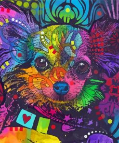 Colorful Papillon Dog Diamond Painting