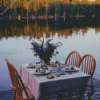 Dinner Table By Lake Diamond Painting