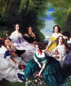 Empress Eugenie Surrounded By Her Ladies Diamond Painting