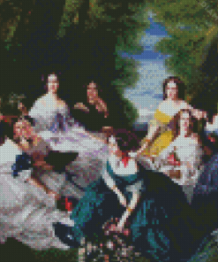 Empress Eugenie Surrounded By Her Ladies Diamond Painting