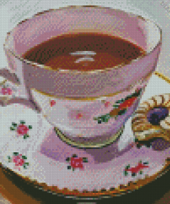 English Teacup Diamond Painting