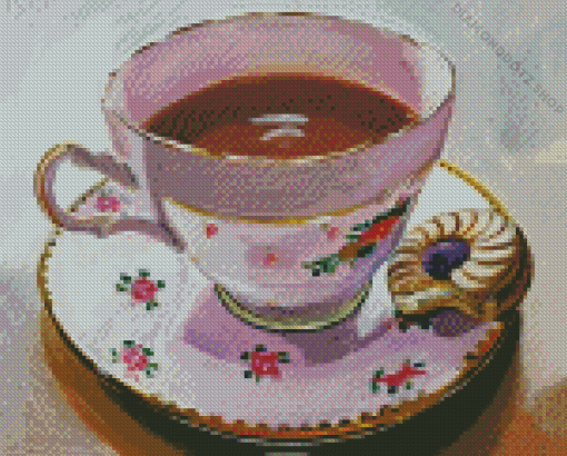 English Teacup Diamond Painting