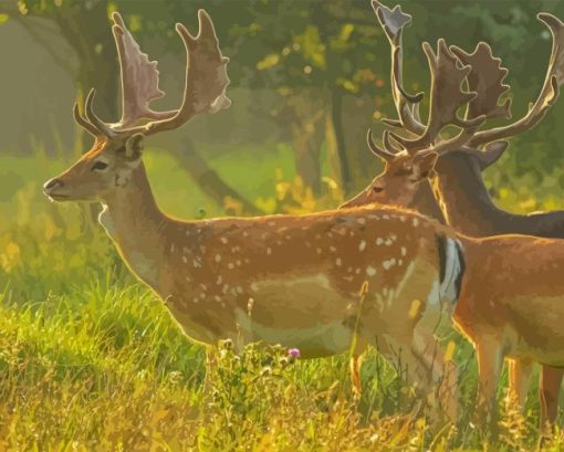 Fallow Deer Forest Of Dean Diamond Painting