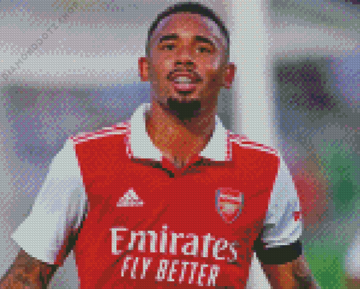 Footballer Gabriel Jesus Diamond Painting