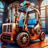 Forklift Fantasy Art Diamond Painting