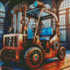 Forklift Fantasy Art Diamond Painting