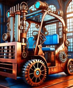 Forklift Fantasy Art Diamond Painting