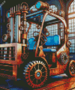 Forklift Fantasy Art Diamond Painting