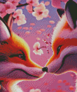 Fox Couple In Love Diamond Painting