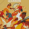 French Open Tennis Illustration Diamond Painting