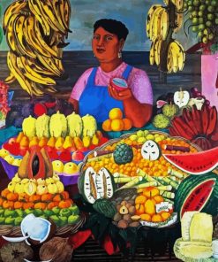 Fruit Seller Woman Diamond Painting