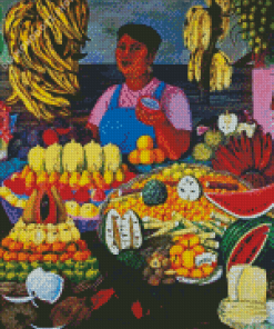 Fruit Seller Woman Diamond Painting