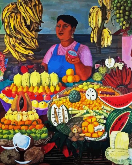 Fruit Seller Woman Diamond Painting