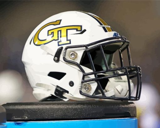 Georgia Tech Yellow Helmet Diamond Painting