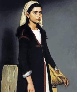 Girl With Basket Diamond Painting
