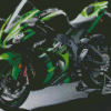 Green Motorcycle Diamond Painting