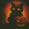 Halloween Cat Diamond Painting