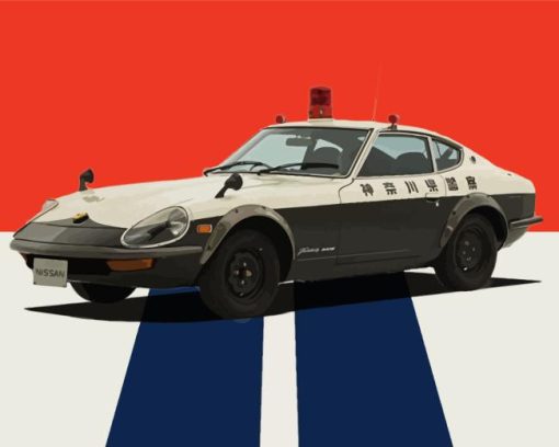 Illustration 1972 Nissan Fairlady Car Diamond Painting