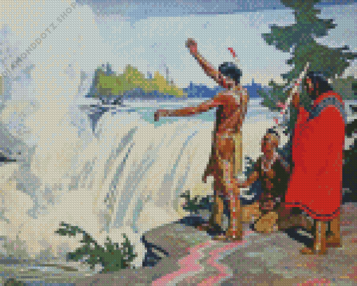 Indians Paying Homage To The Spirit Diamond Painting