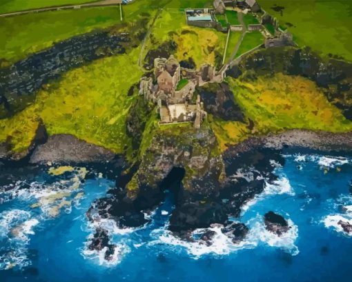 Ireland Dunluce Castle Diamond Painting