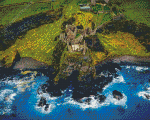 Ireland Dunluce Castle Diamond Painting