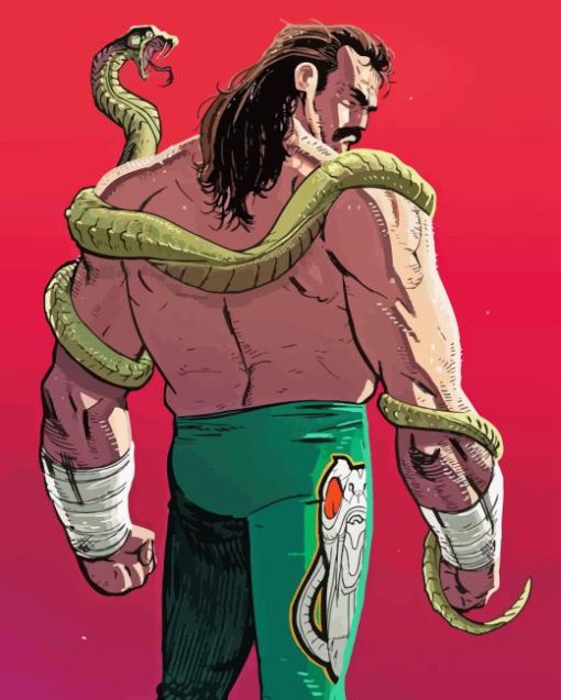 Jake The Snake Wrestler Diamond Painting