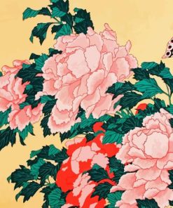 Katsushika Hokusai Peony And Butterfly Diamond Painting