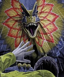 Mad Dilophosaurus Diamond Painting